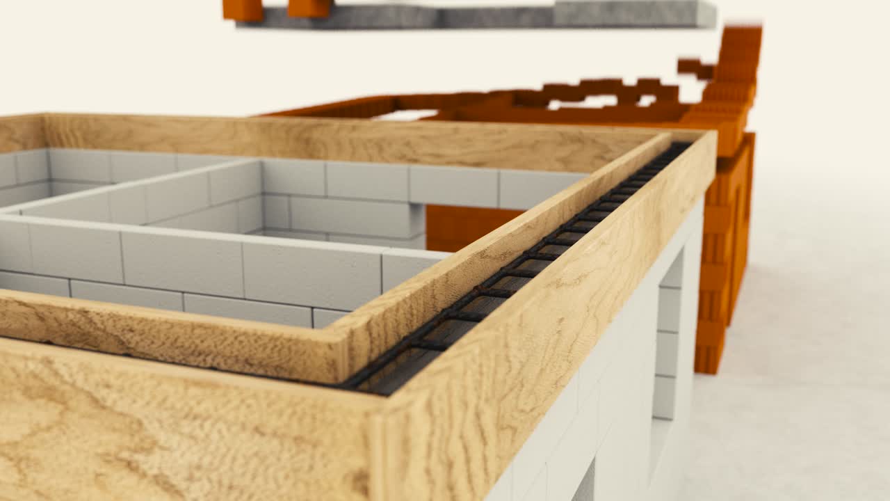 3D Model of a House Under Construction