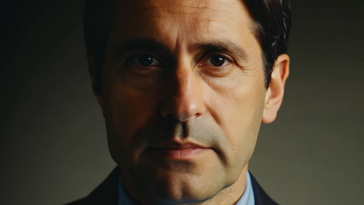 Il ritratto di un uomo d'affari serio