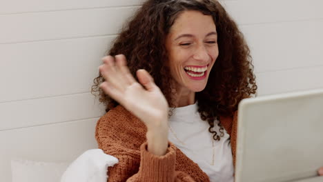 Laptop,-wave-and-woman-teacher-on-a-video-call