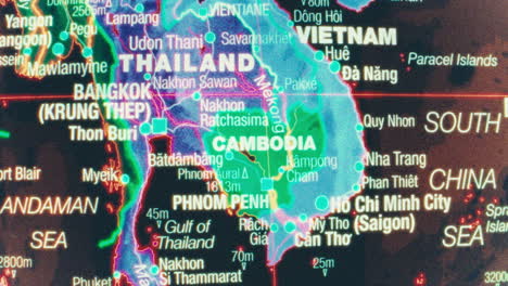 digital map of southeast asia