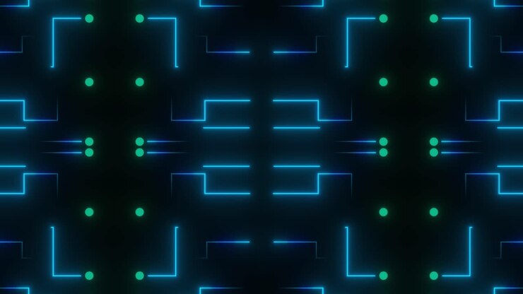 Neon Geometric Pattern Background