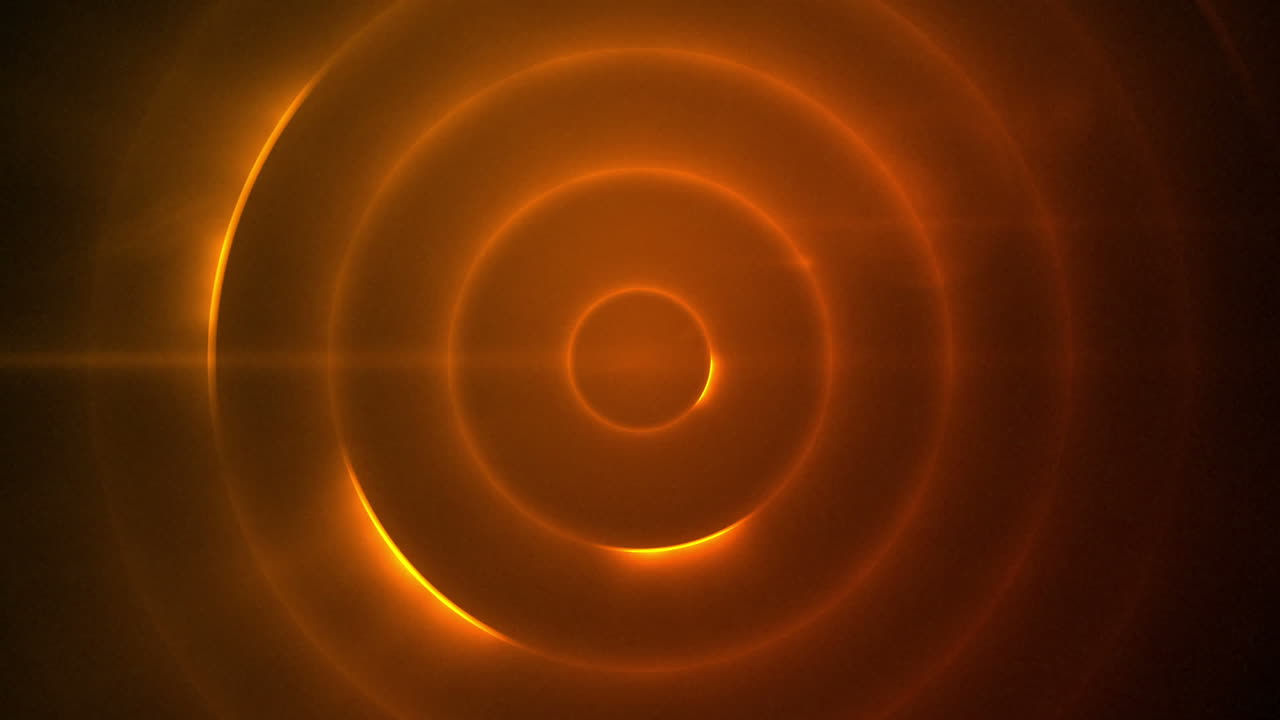 Bewegter Kreis aus blinkenden orangefarbenen Lichtern