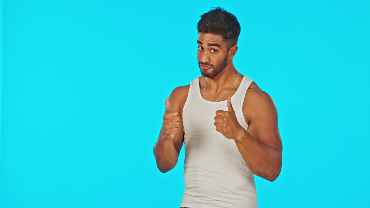 Fitness, mockup and man flexing