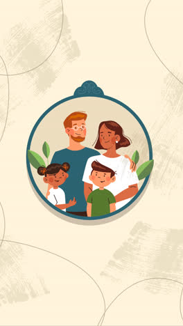 an animation of a organic flat international day of families illustration