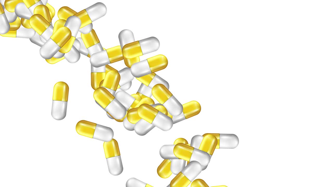 cápsulas que se derraman contra fondos cambiantes