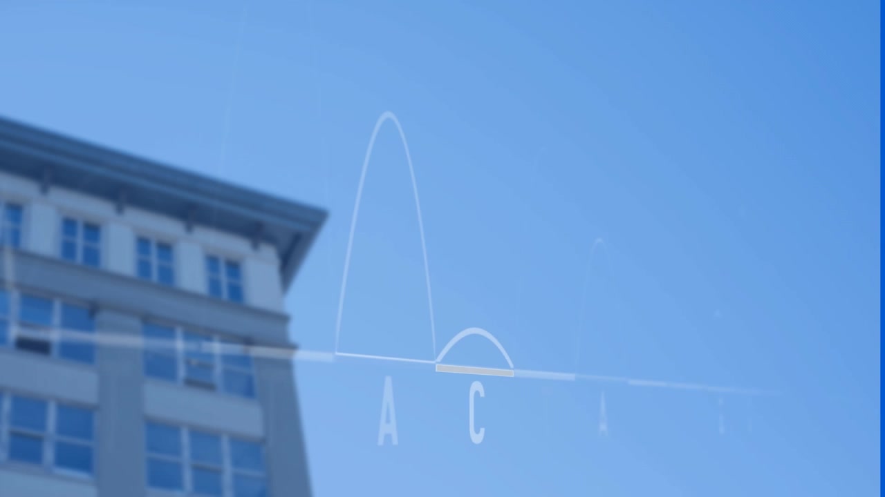 建物の上のデータ処理のアニメーション