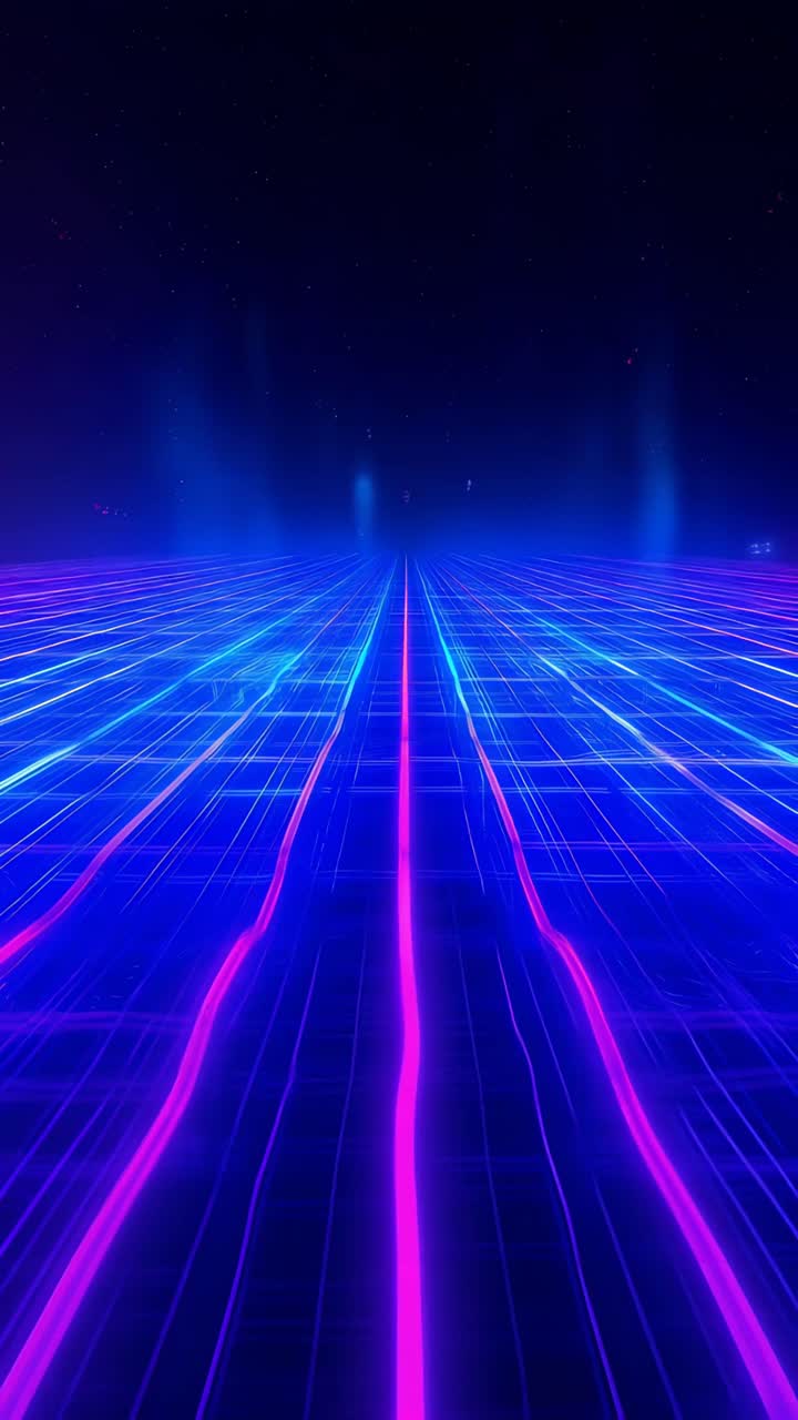 Retro-futuristico Sci-Fi Retrowave Griglia Neon 4K