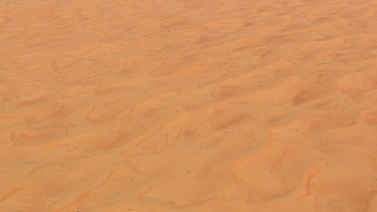 空から見た砂漠の砂丘