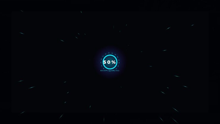 Futuristic Warp Charging Progress Bar Animation