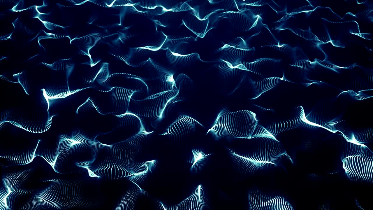 partículas de polvo azul abstracto luz bokeh títulos de movimiento bucle de fondo cinematográfico