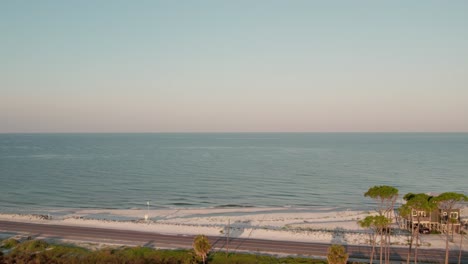 Panning-shot-showing-the-Gulf-of-Mexico-on-a-calm-and-clear-sky-day