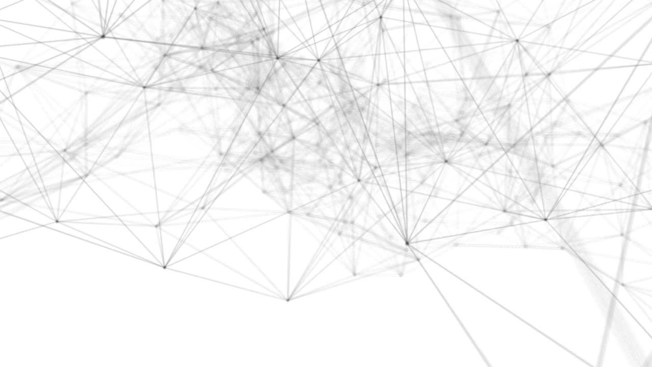 Plexus fantasy abstract technology. Abstract geometric background with moving lines, dots and triangles. Science. Medicine and technology. Loop animations