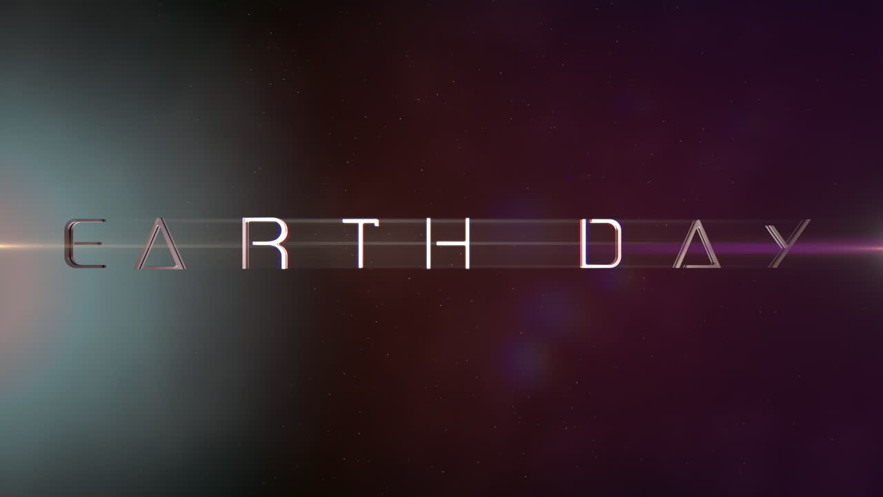 Earth Day with fashion flash of stars and light in galaxy