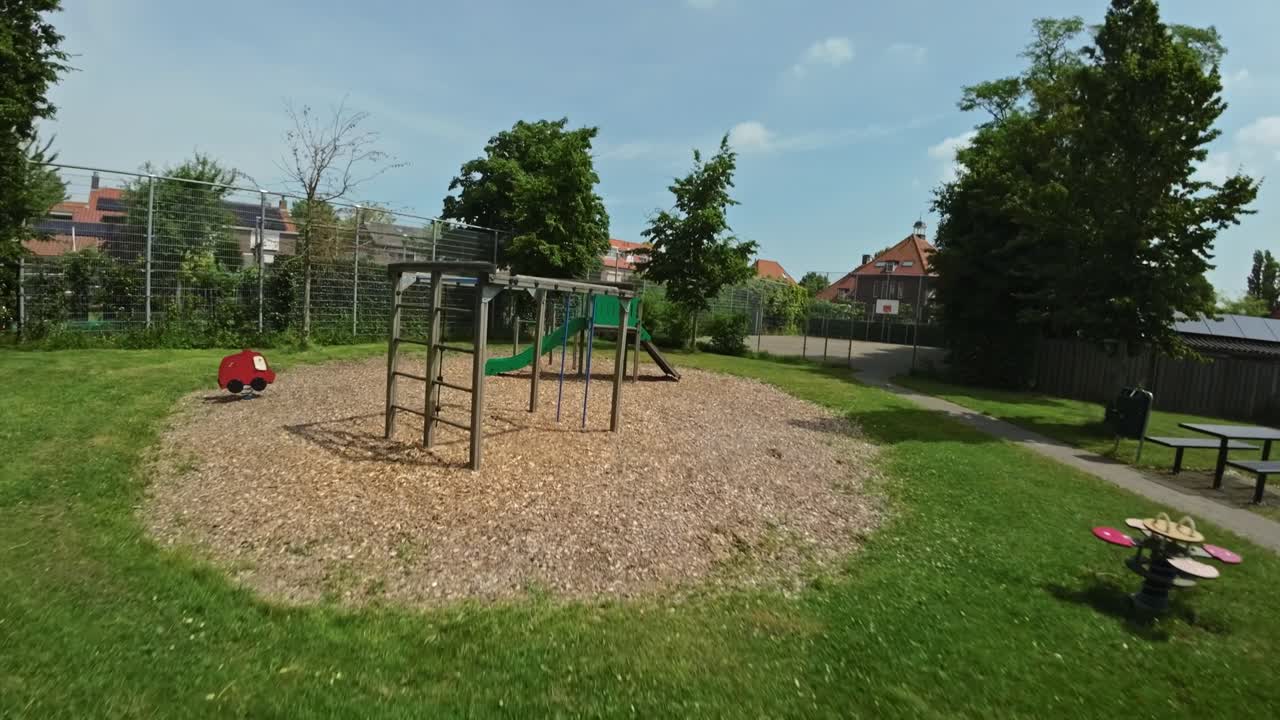 Fly through of a children's playground in the Netherlands