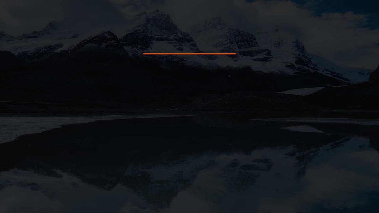 Majestic Mountain Lake at Dusk with Animated Titles Overlay