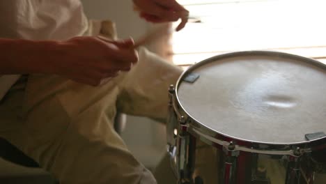 fast snare drum rudiments being played showing skills and technique