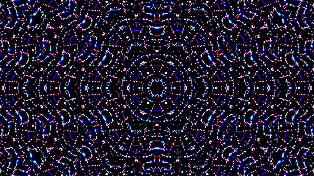 Beautiful shining abstract kaleidoscope, shining colorful light set smooth motion