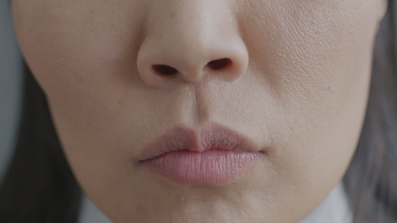 여자 얼굴의 클로즈업