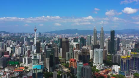 aerial view of kuala lumpur city center skyline cityscape