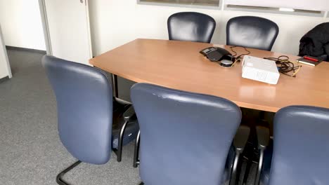 sala de reuniones con proyector en una oficina
