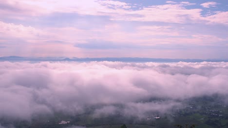 light white clouds flew past in the bright blue sky. the summer of the sun's scorching week, 4k video