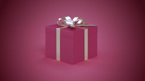 presente vermelho renderizado em 3d - presente realista rotativo sem costura em 4k