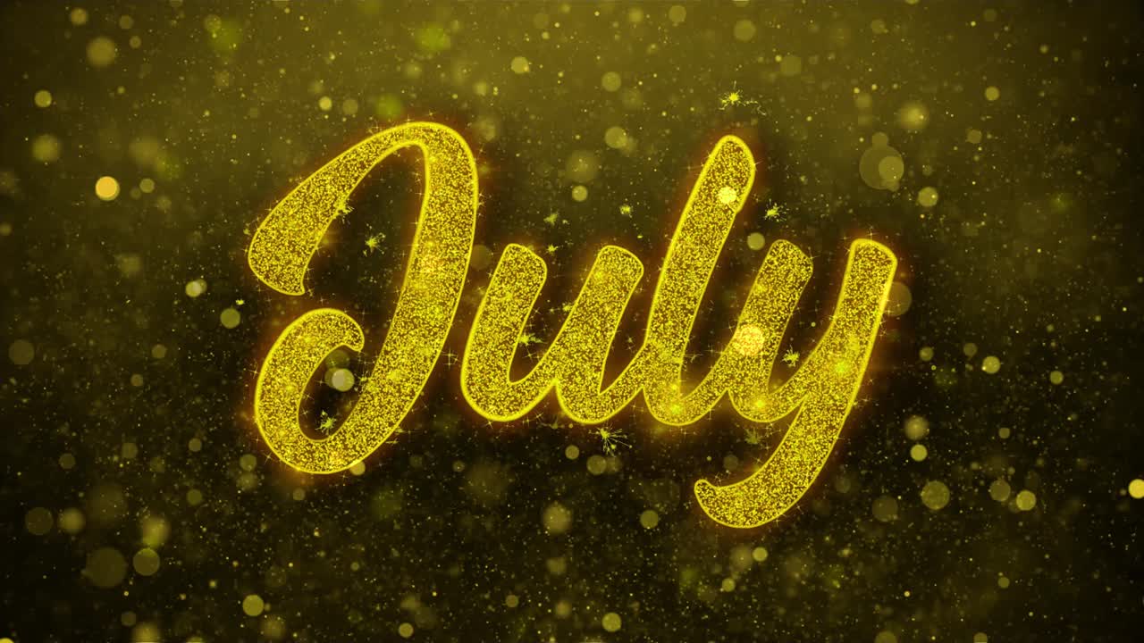July Month Text Graphic