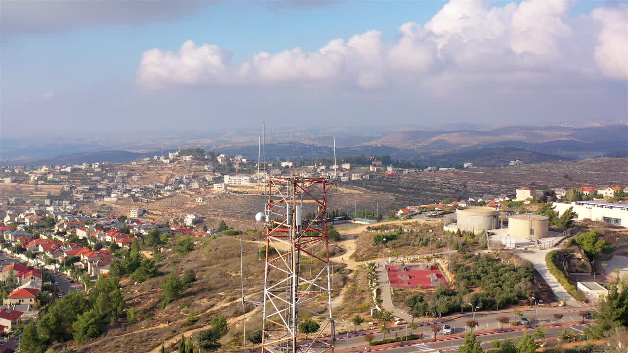 Aerial footage Close to Radio Antenna