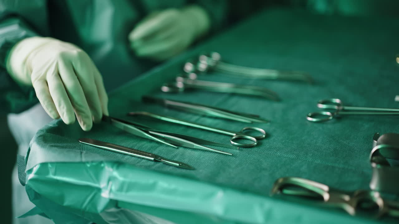 Surgical Instruments on a Sterile Table