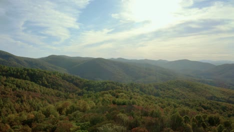 Colorful-Trees-In-Blue-Ridge-Mountains,-Shenandoah-National-Park-In-The-Commonwealth-Of-Virginia-During-Autumn