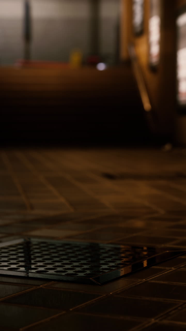 interior industrial con drenaje