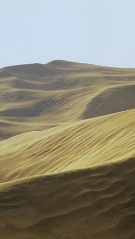 expansive golden sand dunes under bright sunlight in an arid landscape