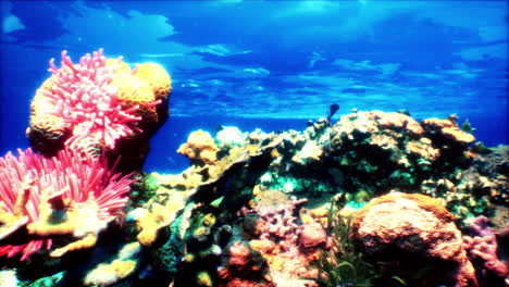 arrecife de coral vibrante con peces tropicales