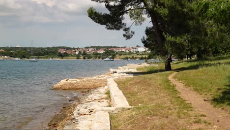 blue water at coastline of the adriatic sea, croatia