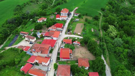 aerial view of a peaceful village