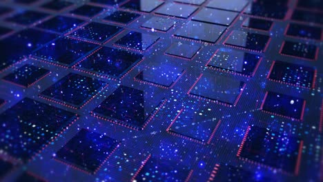circuit board pattern close up. cpu data processing. futuristic ai processor.