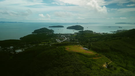 coastal town aerial view