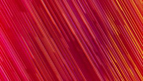 diagonal fast movement of particles. red and yellow lines. abstract looped background.