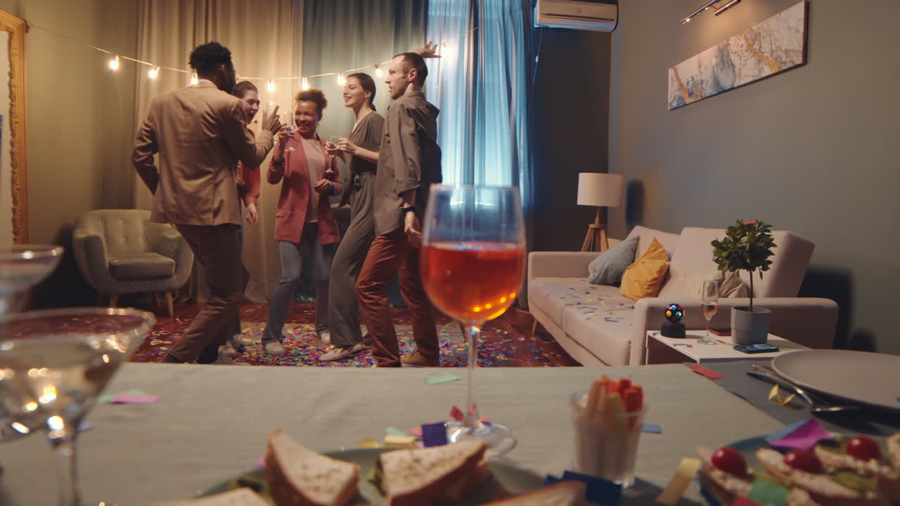 Friends Dancing at House Party