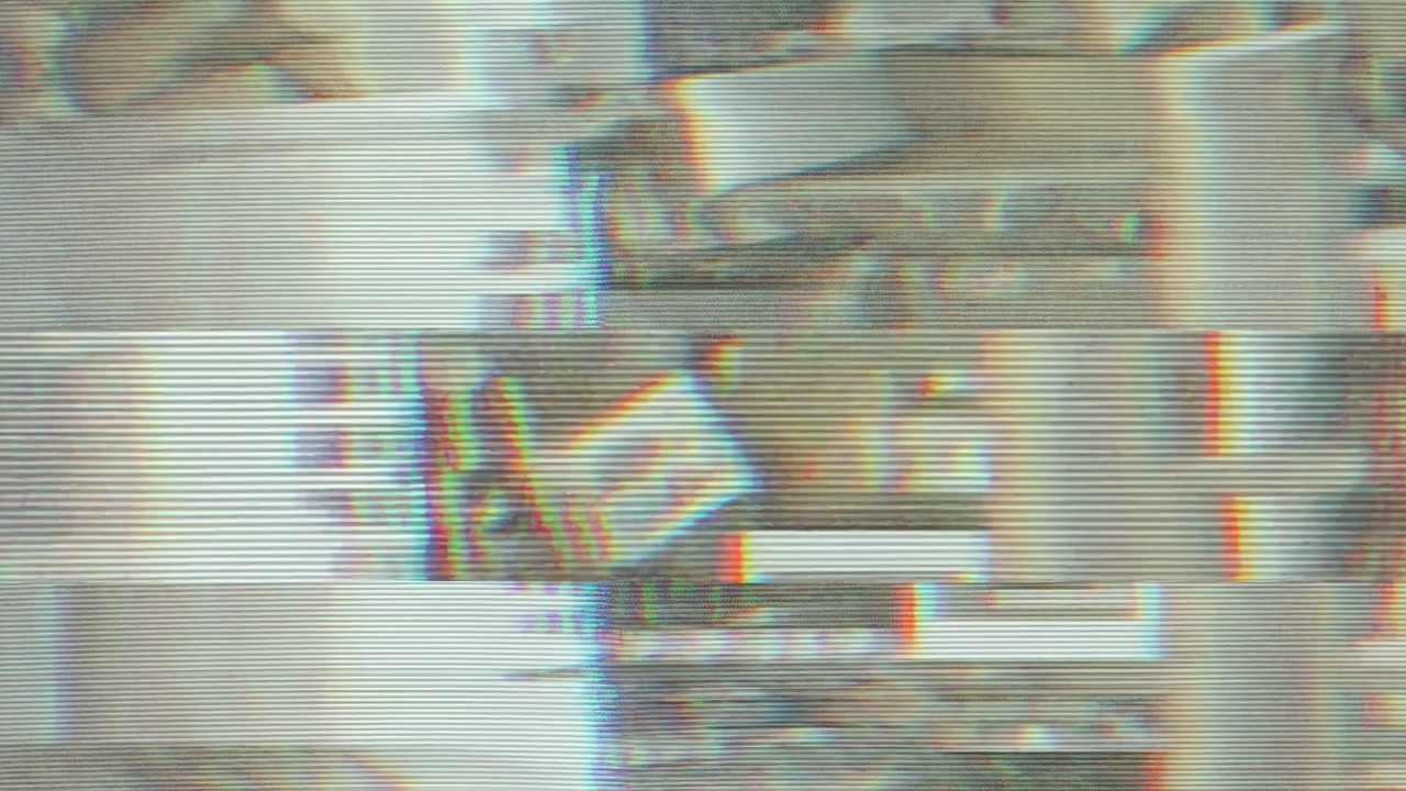 Glitch digitale astratto ed effetto rumore statico