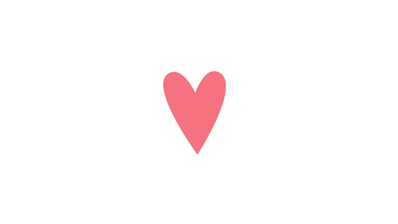 Motion graphic di diverse forme e cuore.