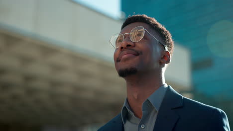 black man in business, thinking about future ideas