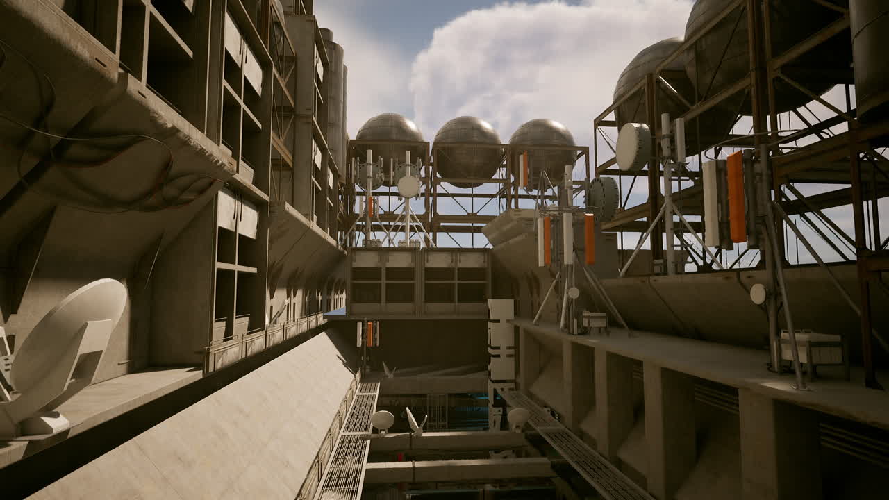 Paesaggio urbano futuristico