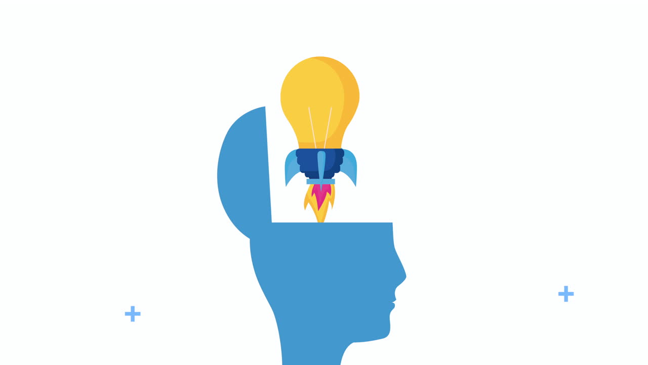 perfil con animación de inicio del lanzador de cohetes de bombilla