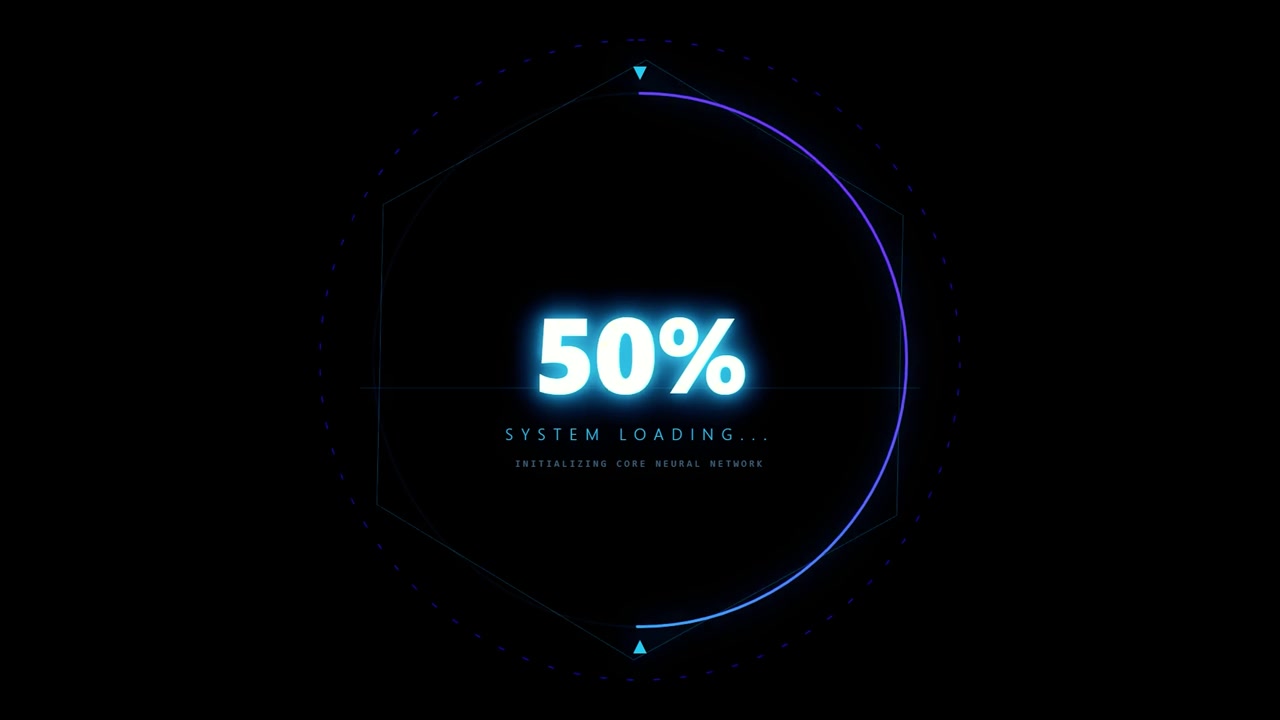 Digital Loading Progress Bar with Neural Network Initialization