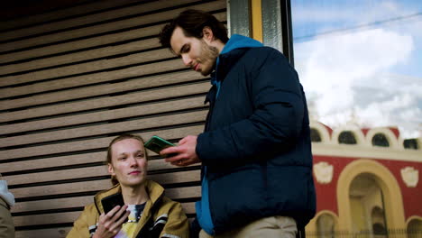 young people at bus stop