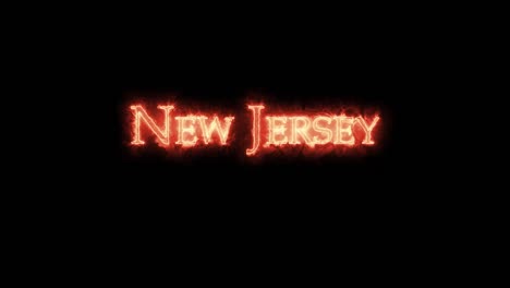 nuevo jersey escrito con fuego. bucle