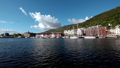 Port-of-old-Hanseatic-in-Bergen,-Norway