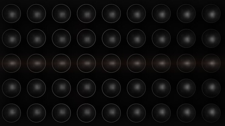 Black Background with a Grid of Circles