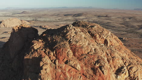 close up of rugged peak and desert landscape in spitzkoppe, namibia